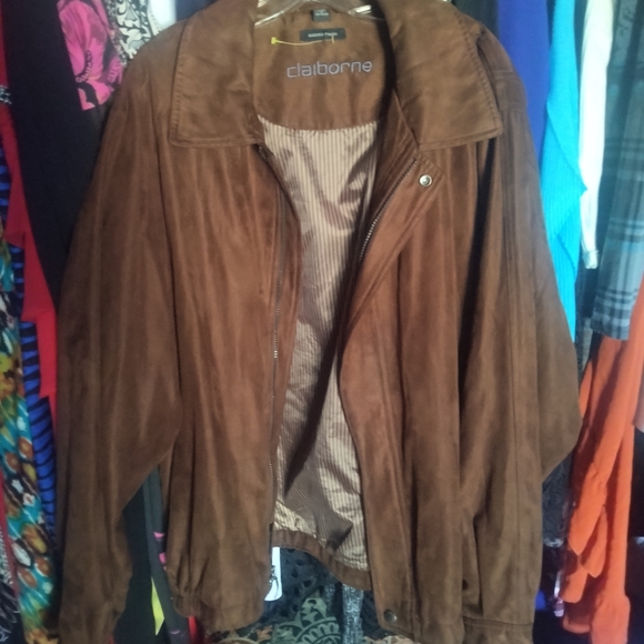 Claiborne Men's Suede Brown Jacket - Picture 1 of 3